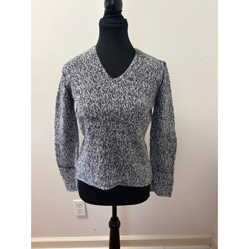 Arizona Jean Company Women's Sweater L Blue Chunky Knit Texture Large Vintage